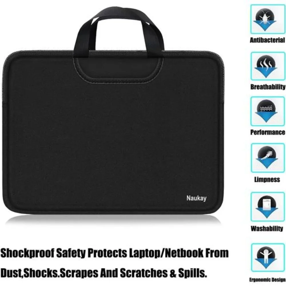 Laptop Sleeve Bag 15.6 Inch, Durable Traveling Briefcase Handle Bag & with